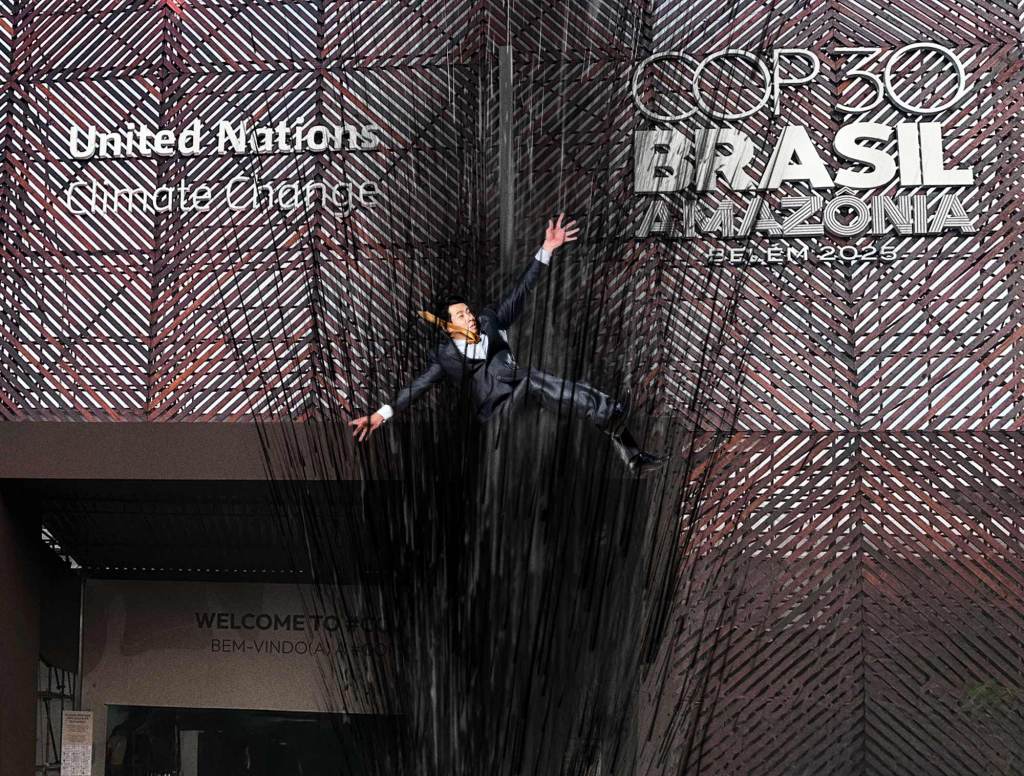 Interactive COP30 Exhibit Allows Attendees To Be Shot Up Into Air On Big Spurt Of Oil