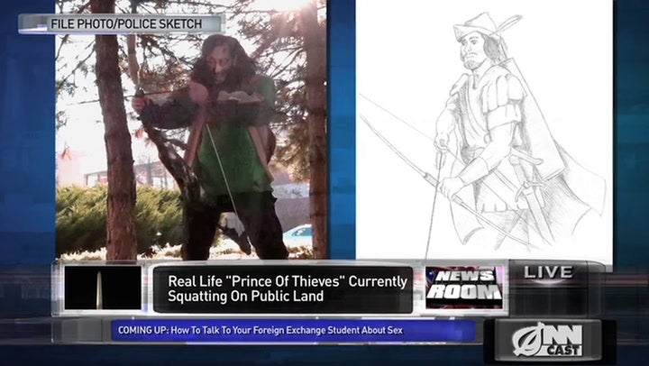 Modern-Day Robin Hood Just Sleeping In Woods, Shooting Rich People With Arrows