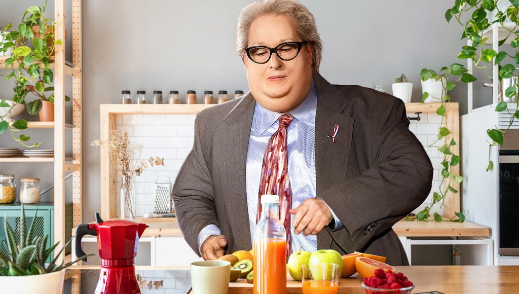 Meryl Streep Makes Breakfast In Jiminy Glick Suit
