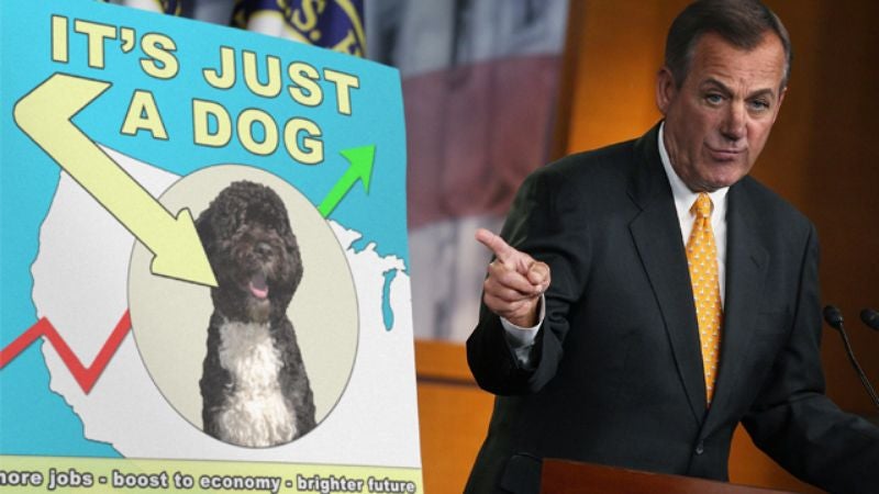 GOP: We'll Accept Higher Taxes If President Obama Gives Us His Dog