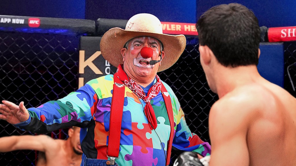 UFC Clown Jumps Into Octagon To Distract Irate Fighter